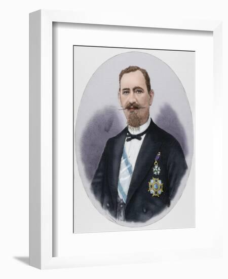 Matias Lopez Lopez (1825-1891). by Arturo Carretero (1852-1903). Coloured-Arturo Carretero y Sánchez-Framed Giclee Print