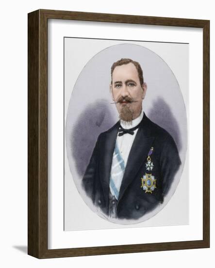 Matias Lopez Lopez (1825-1891). by Arturo Carretero (1852-1903). Coloured-Arturo Carretero y Sánchez-Framed Giclee Print