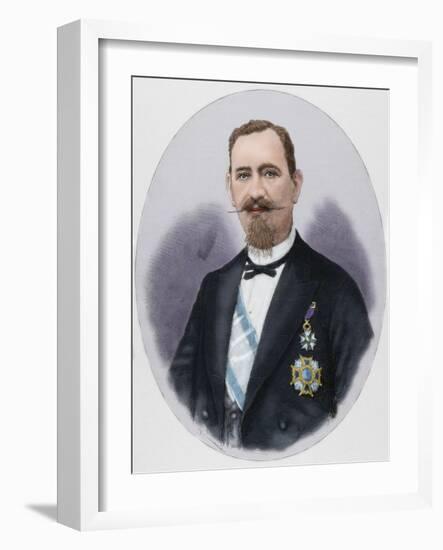 Matias Lopez Lopez (1825-1891). by Arturo Carretero (1852-1903). Coloured-Arturo Carretero y Sánchez-Framed Giclee Print