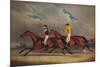 'Matilda Beating Mameluke, St. Leger, 1827', 1827-Benjamin Herring-Mounted Giclee Print