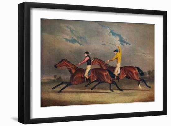 'Matilda Beating Mameluke, St. Leger, 1827', 1827-Benjamin Herring-Framed Giclee Print