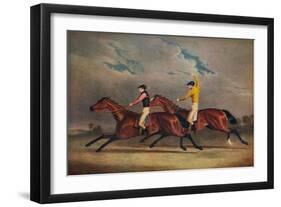 'Matilda Beating Mameluke, St. Leger, 1827', 1827-Benjamin Herring-Framed Giclee Print