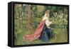 Matilda - Dante, Purgatorio, Canto 28, 1859-George Dunlop Leslie-Framed Stretched Canvas