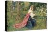 Matilda - Dante, Purgatorio, Canto 28, 1859-George Dunlop Leslie-Stretched Canvas