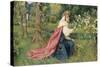 Matilda - Dante, Purgatorio, Canto 28, 1859-George Dunlop Leslie-Stretched Canvas