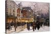 Matinee au Moulin Rouge, Paris.-Eugene Galien-Laloue-Stretched Canvas