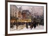 Matinee au Moulin Rouge, Paris.-Eugene Galien-Laloue-Framed Giclee Print