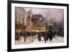 Matinee au Moulin Rouge, Paris.-Eugene Galien-Laloue-Framed Giclee Print