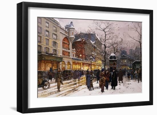 Matinee au Moulin Rouge, Paris.-Eugene Galien-Laloue-Framed Premium Giclee Print