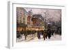 Matinee au Moulin Rouge, Paris.-Eugene Galien-Laloue-Framed Giclee Print