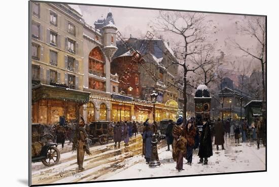 Matinee au Moulin Rouge, Paris.-Eugene Galien-Laloue-Mounted Giclee Print