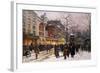 Matinee au Moulin Rouge, Paris.-Eugene Galien-Laloue-Framed Giclee Print