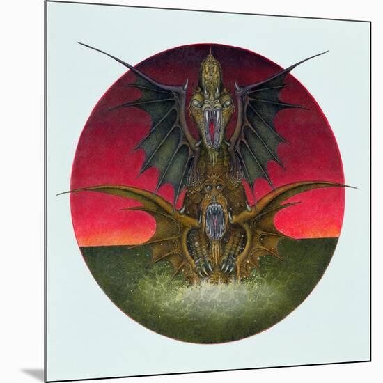 Mating Dragons, 1979-Wayne Anderson-Mounted Giclee Print