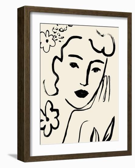 Matisse's Muse Portrait II-Victoria Barnes-Framed Art Print