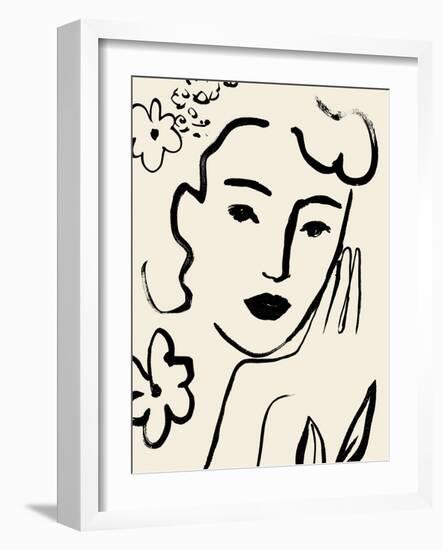 Matisse's Muse Portrait II-Victoria Barnes-Framed Art Print