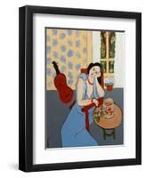 Matisse with Goldfish, 2016-Susan Adams-Framed Premium Giclee Print