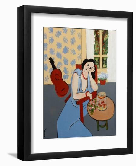 Matisse with Goldfish, 2016-Susan Adams-Framed Premium Giclee Print