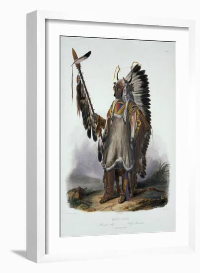 Mato-Tope, a Mandan Chief, Plate 13 from Volume 2 of "Travels in the Interior of North America"-Karl Bodmer-Framed Giclee Print