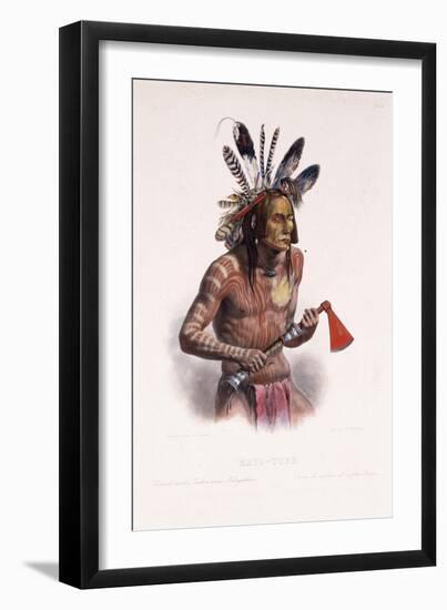 Mato-Tope, Adorned with the Insignia of His Warlike Deeds, 1844-Karl Bodmer-Framed Giclee Print
