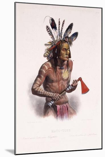 Mato-Tope, Adorned with the Insignia of His Warlike Deeds, 1844-Karl Bodmer-Mounted Giclee Print
