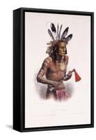 Mato-Tope, Adorned with the Insignia of His Warlike Deeds, 1844-Karl Bodmer-Framed Stretched Canvas