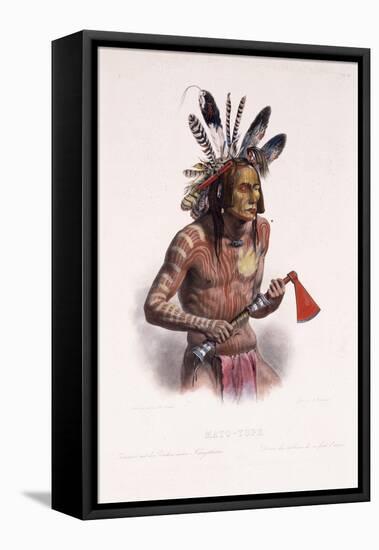 Mato-Tope, Adorned with the Insignia of His Warlike Deeds, 1844-Karl Bodmer-Framed Stretched Canvas