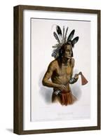 Mato-Tope, Adorned with the Insignia of His Warlike Deeds-Karl Bodmer-Framed Giclee Print