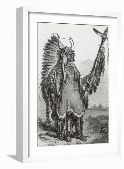 Mato-tope, Mandan Chief-Science Source-Framed Giclee Print