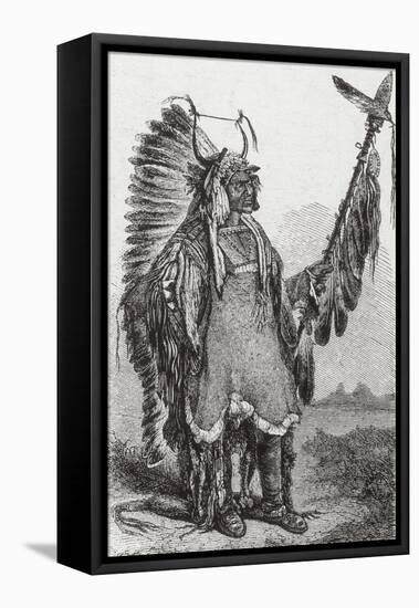 Mato-tope, Mandan Chief-Science Source-Framed Stretched Canvas