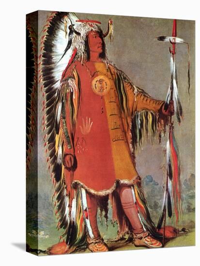 Mato-Tope, Second Chief of the Mandans, 1832-George Catlin-Stretched Canvas