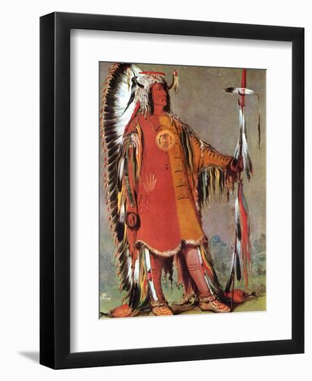 Mato-Tope, Second Chief of the Mandans, 1832-George Catlin-Framed Giclee Print