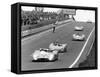 Matra-Simca 670 Leading a Lola T280, Le Mans, France, 1972-null-Framed Stretched Canvas