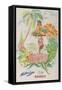 Matson Lines Travel Poster, Hawaii Native with Tropical Fruit-null-Framed Stretched Canvas