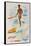 Matson Lines Travel Poster Hawaii Surfer-null-Framed Stretched Canvas