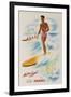 Matson Lines Travel Poster Hawaii Surfer-null-Framed Giclee Print