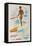 Matson Lines Travel Poster Hawaii Surfer-null-Framed Stretched Canvas