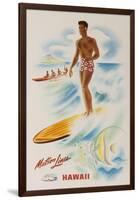 Matson Lines Travel Poster Hawaii Surfer-null-Framed Giclee Print