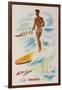 Matson Lines Travel Poster Hawaii Surfer-null-Framed Giclee Print