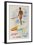 Matson Lines Travel Poster Hawaii Surfer-null-Framed Giclee Print