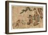 Matsu No Sita No Tokei-Teisai Hokuba-Framed Giclee Print
