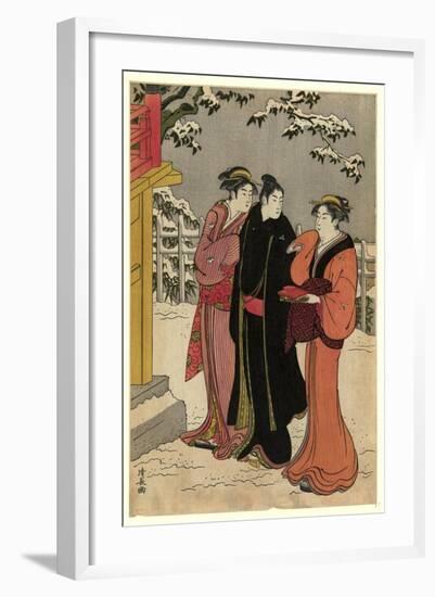 Matsuchiyama No Yukimi-Torii Kiyonaga-Framed Giclee Print