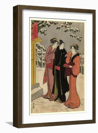 Matsuchiyama No Yukimi-Torii Kiyonaga-Framed Giclee Print