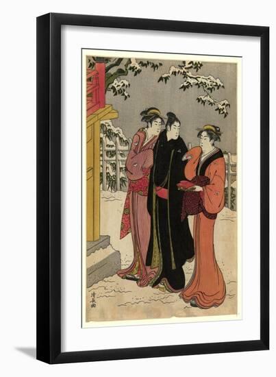 Matsuchiyama No Yukimi-Torii Kiyonaga-Framed Giclee Print