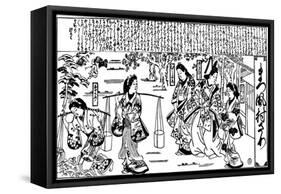 Matsukaze and Murasame, 1684-1688-Hishikawa Moronobu-Framed Stretched Canvas