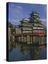 Matsumoto Castle and Moat, Nagano Ken, Japan, Asia-null-Stretched Canvas