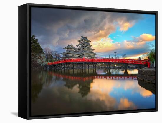 Matsumoto Castle in Matsumoto Nagano, Japan-Phattana-Framed Stretched Canvas