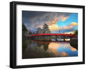 Matsumoto Castle in Matsumoto Nagano, Japan-Phattana-Framed Art Print