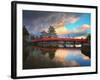 Matsumoto Castle in Matsumoto Nagano, Japan-Phattana-Framed Art Print