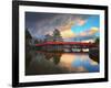 Matsumoto Castle in Matsumoto Nagano, Japan-Phattana-Framed Art Print