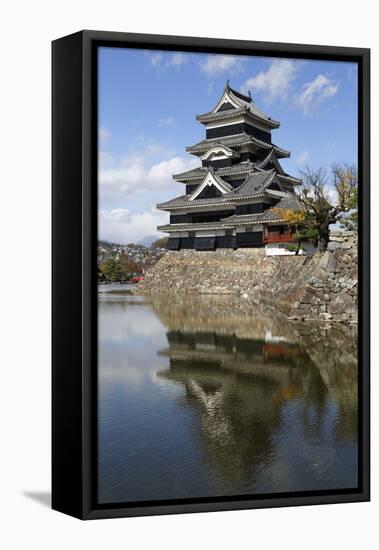 Matsumoto-Jo (Wooden Castle), Matsumoto, Central Honshu, Japan, Asia-Stuart Black-Framed Stretched Canvas